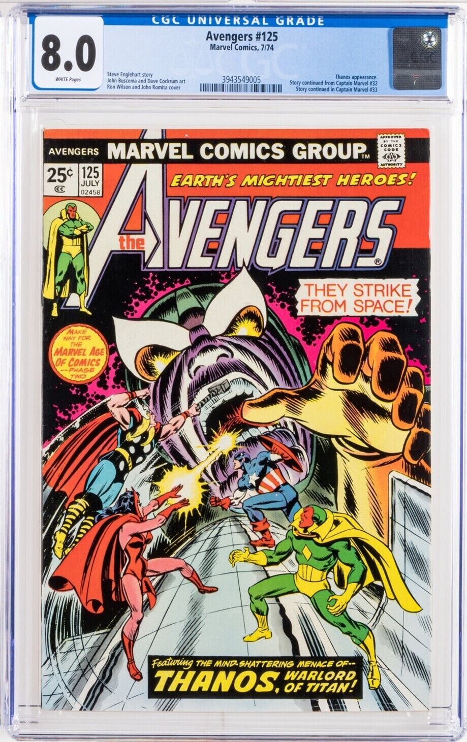 Avengers 125 CGC 8.0 (Marvel)