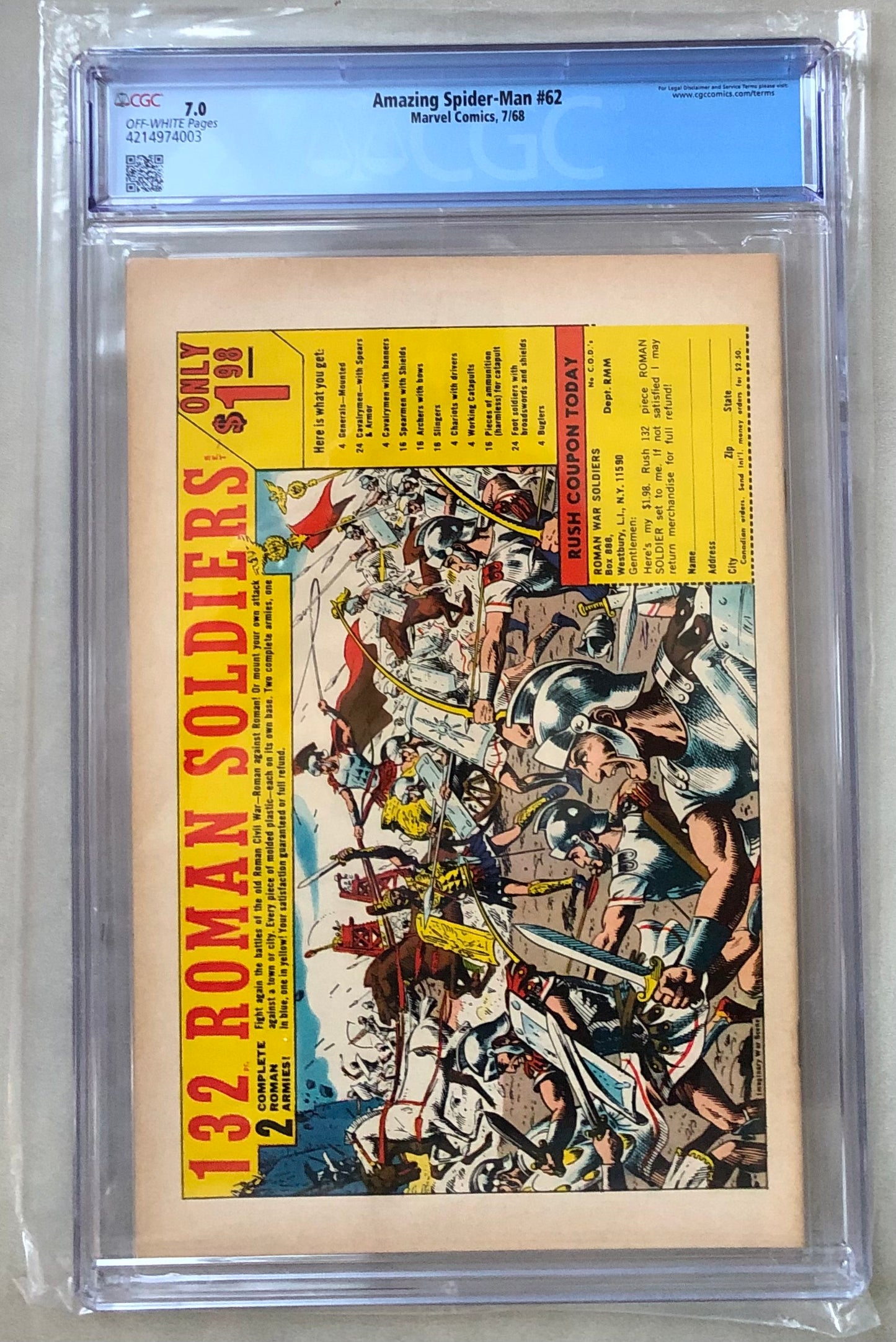 Amazing Spider-Man 62 CGC 7.0 (Marvel)